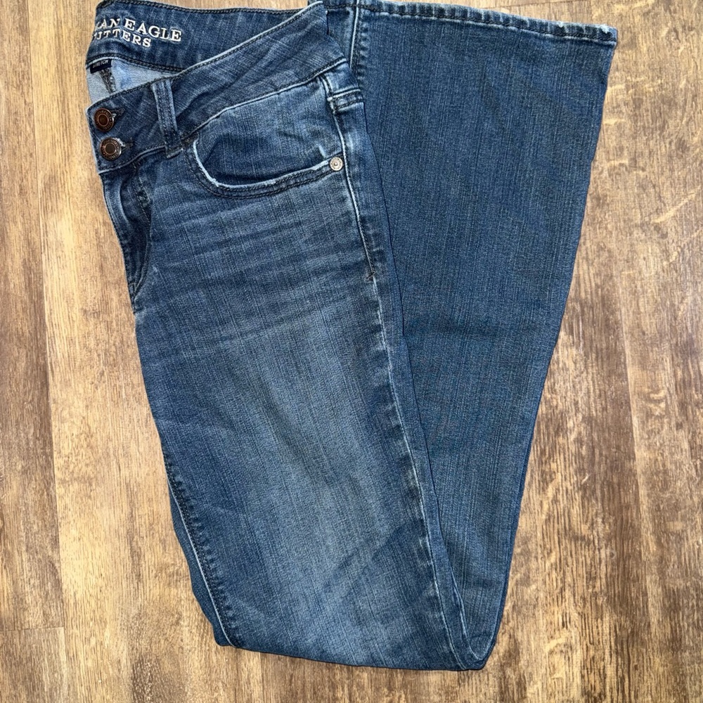 American Eagle Outfitters Women's Dark Blue Boot Cut Jeans